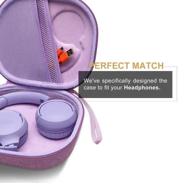Alt view image 3 of 6 - Case for JBL Tune 510BT/720BT/770NC/520BT/520C/670NC Headphone Purple | Hard Carrying Travel Case for JBL Live 670NC/770NC/680NC/780NC Headphones