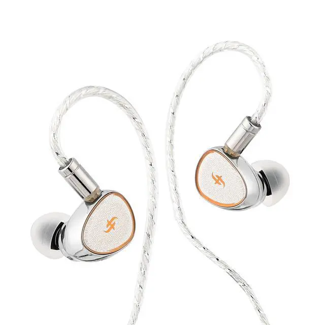 Alt view image 2 of 6 - SIMGOT EA1000 Fermat 10mm Dynamic Driver IEM & Gaming Earbuds, 2Pin | With SDPGD Purple-gold Diaphragm, Polished Metal Shell, Detachable Tuning Nozzles, Silver-Plated Cable For Audiophiles Gamers