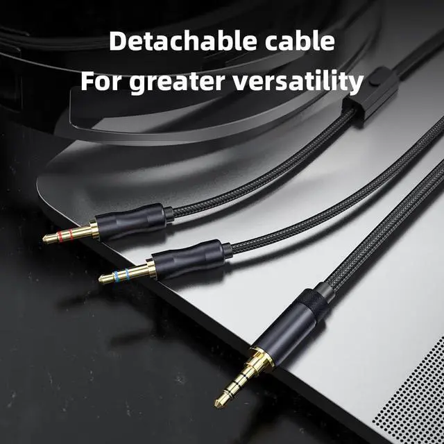 Alt view image 6 of 7 - JadeAudio JT1 Professional Studio Headphones for Recording Gaming Headset with Microphone, 50mm Diaphragms, Hi-Res Music Studio Headset