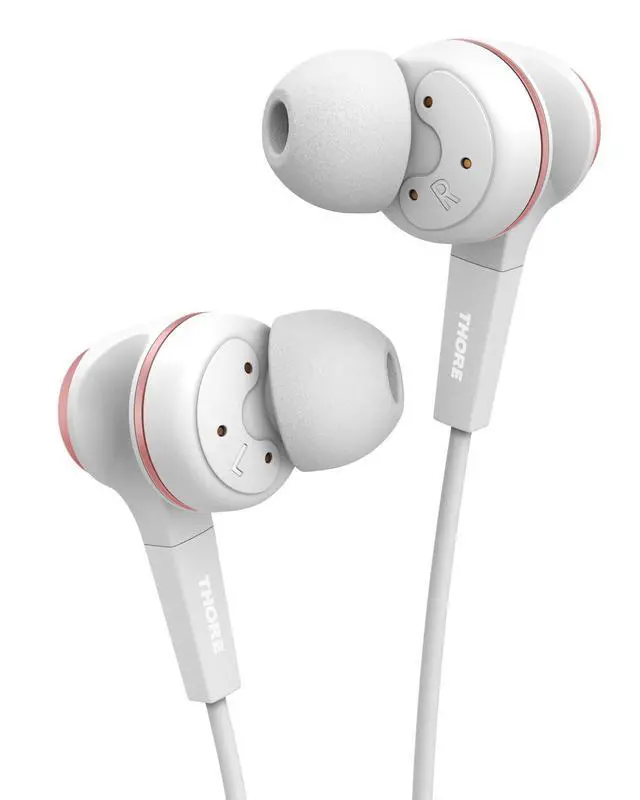 Alt view image 6 of 6 - iPhone Earphones (Apple MFi Certified) V120 in Ear Wired Lightning Earbuds (Sweat/Water Resistant) Headphones with Mic/Volume Remote for iPhone 12/13/14 Pro Max - Rose Gold