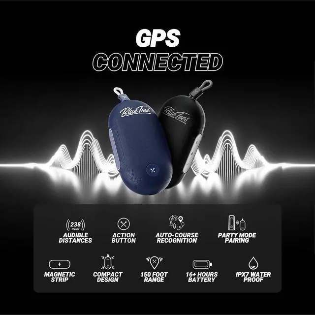 Alt view image 3 of 7 - Player Go - Golf GPS Speaker, Powered By AI, Compact GPS Speaker, Auto Course Recognition, Bluetooth Audio, 40,000+ Courses, IPX7 Waterproof, 16+ hr Battery, Built-in Magnetic Strip