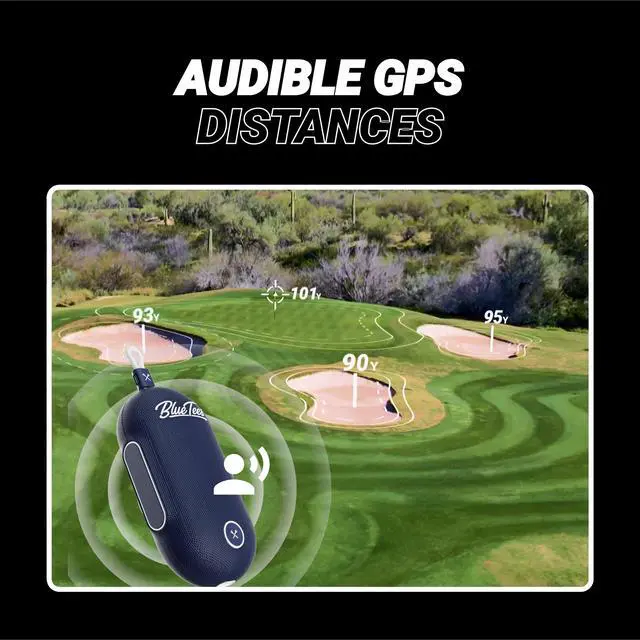 Alt view image 4 of 7 - Player Go - Golf GPS Speaker, Powered By AI, Compact GPS Speaker, Auto Course Recognition, Bluetooth Audio, 40,000+ Courses, IPX7 Waterproof, 16+ hr Battery, Built-in Magnetic Strip