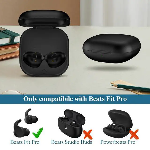 Alt view image 6 of 7 - Charging Case Replacement Compatible for Beats Fit Pro, Portable Charger Case Support to Wireless Pairing, with Sync Button, 700mAh Built-in Battery, Charge Earbuds 3 Times, Black