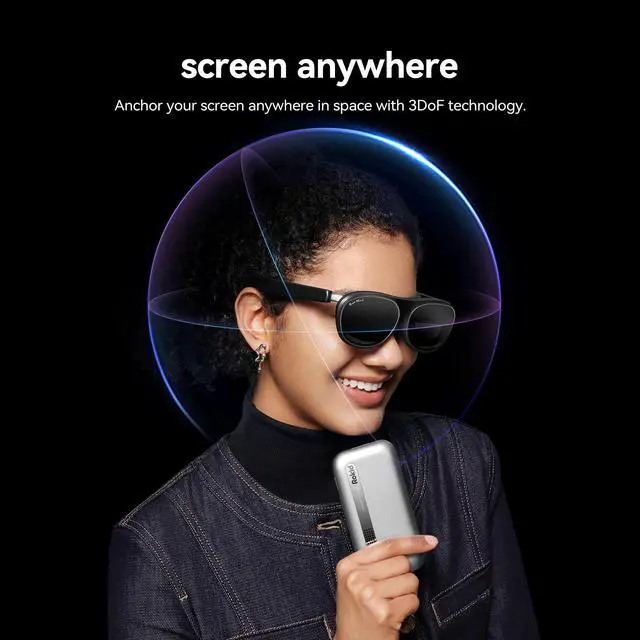 Alt view image 5 of 6 - Station2 Google-Certified Spatial Calculator with Beam, Media Beam Best Companion Max2 AR Glasses, 5000mAh Battery, 8GB+128GB, Bluetooth 5.2, Wi-Fi 6