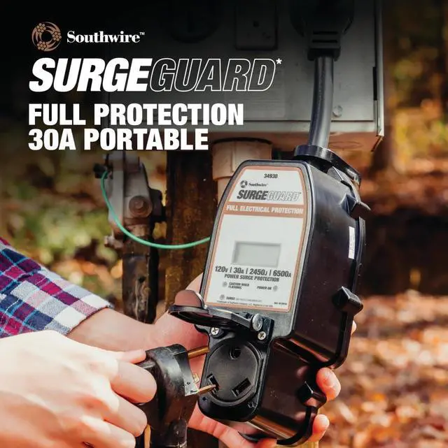 Alt view image 2 of 7 - Southwire 34930 30A - Full Protection Portable with LCD Display Black