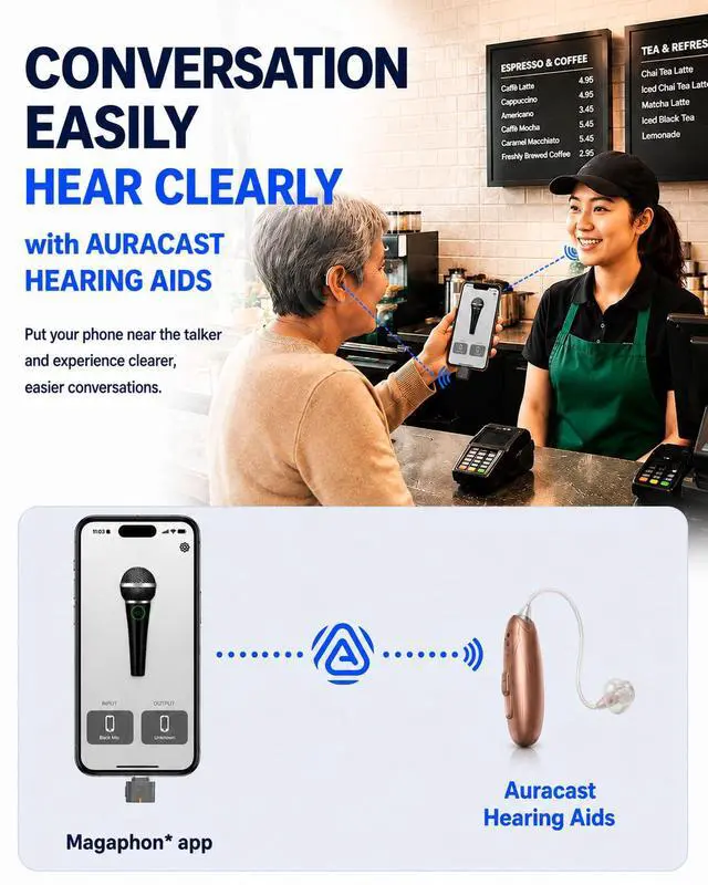 Alt view image 6 of 7 - C82 Aura - Auracast Transmitter with Private & Public Modes | for Auracast Hearing Aids, Qualcomm Bluetooth 5.4, Firmware Upgradeable, USB-C Audio Adapter for PC, Mac, Tablets, Phones