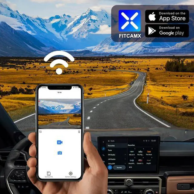 Alt view image 4 of 6 - 4K Dash Cam Suitable for Toyota 4Runner 2025-2026 & Hybrid (HD2-35030), OEM Factory Look, UHD 2160P Video, Built-in WiFi & APP, Loop Recording, G-Sensor, Night Vision, Plug & Play, 64GB Card