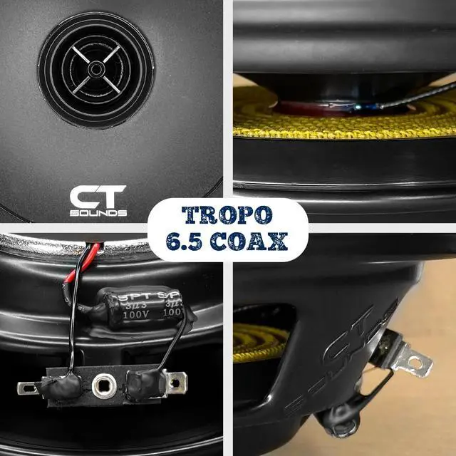 Alt view image 6 of 6 - Tropo 6.5 160 Watt Shallow-Mount Coaxial Car Speakers - Pair
