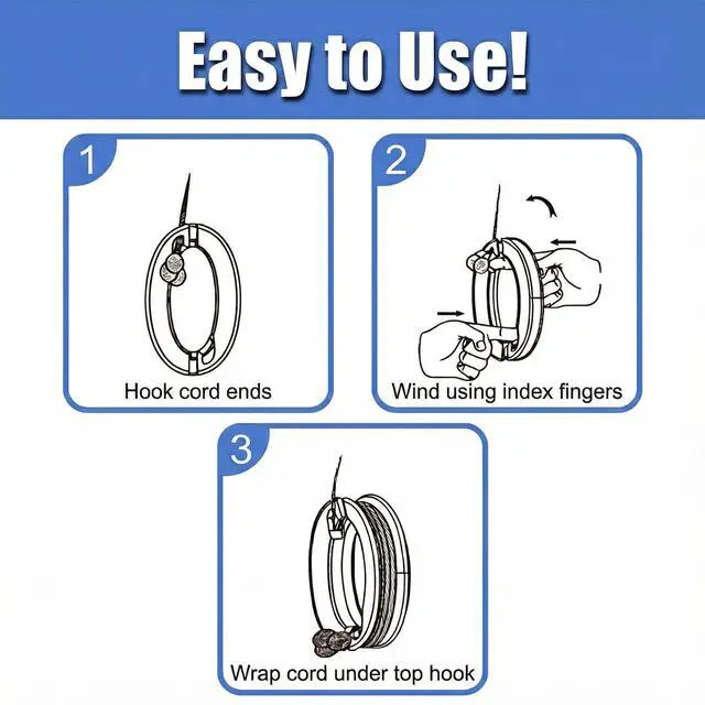 Alt view image 3 of 6 - Blind Cord Winder (4-Pack): Child & Pet Safety Wrap, Easy No-Tool Install | Clear Polycarbonate, Cleat Alternative, Damage Free Setup, No Screws Or Tape Required, Safety for Babies, Kids, Dogs, Cats