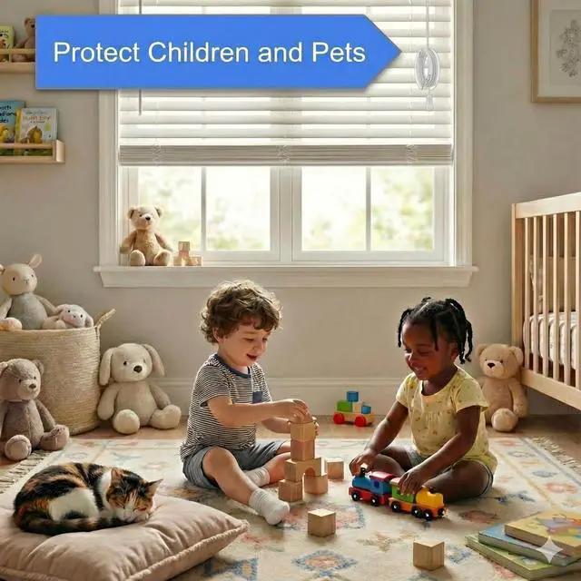Alt view image 4 of 6 - Blind Cord Winder (4-Pack): Child & Pet Safety Wrap, Easy No-Tool Install | Clear Polycarbonate, Cleat Alternative, Damage Free Setup, No Screws Or Tape Required, Safety for Babies, Kids, Dogs, Cats