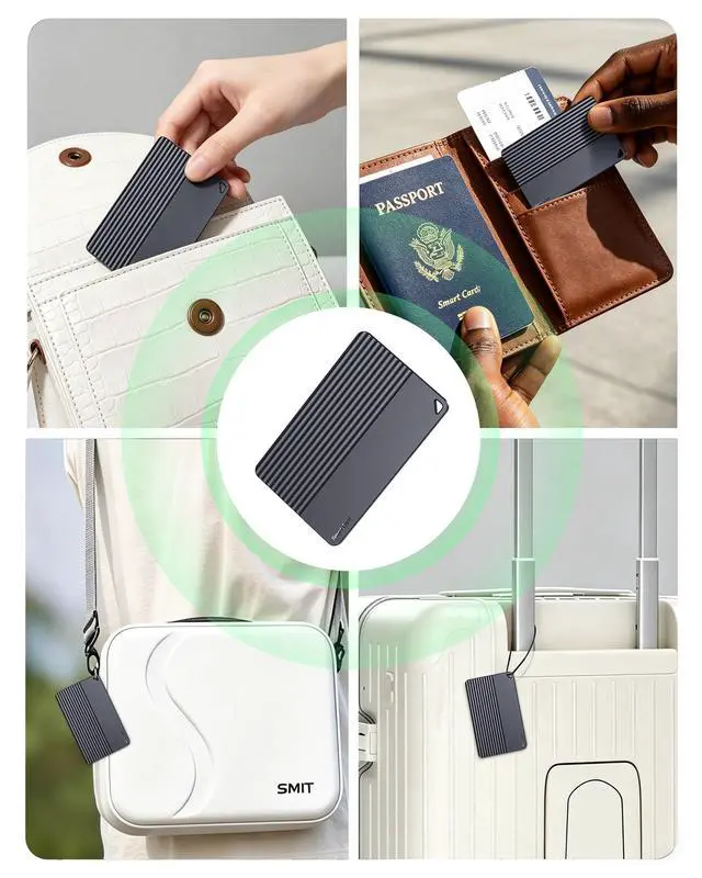 Alt view image 7 of 7 - Wallet Tracker Card for Apple Find My, 5-Year Battery Bluetooth Item Finder for iPhone, Slim Smart Tracking Card for Wallet, Luggage, Passport, Purse, Backpack, iOS Only