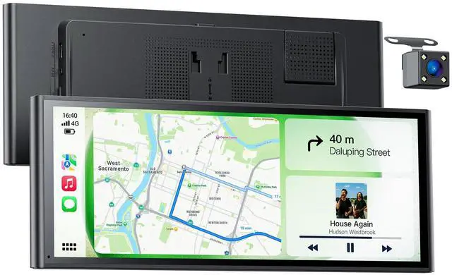 Main image of 9.26" Wireless Car Play Screen for Apple CarPlay & Android Auto, Portable Car Tablet with Backup Camera, Mirror Link, OTA Updates, Bluetooth 5.2, GPS Navigation, Plug & Play