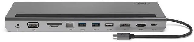 Main image of USB C Hub, 11-in-1 Multi-Port Laptop Dock with 4K HDMI, DP, VGA, USB C Docking Station with 100W Power Delivery, USB A, Gigabit Ethernet, SD, MicroSD, 3.5mm Port For MacBook Pro, Air and More