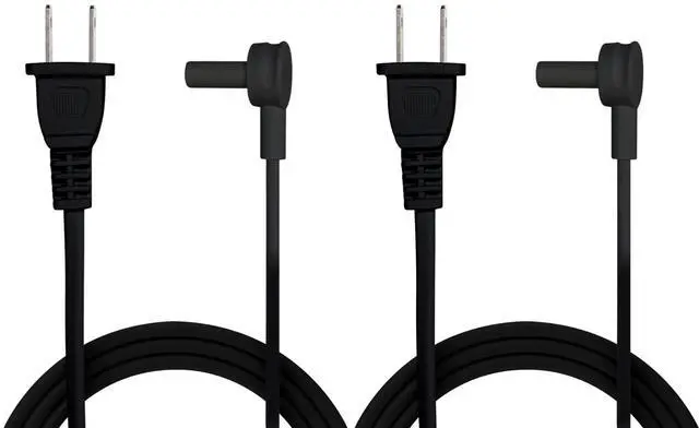 Main image of 2-Pack - Long Power Cords Compatible with Sonos Era 100 and Era 300 Speakers (12-Foot, Black)