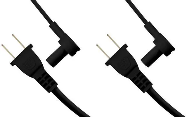 Alt view image 2 of 7 - 2-Pack - Long Power Cords Compatible with Sonos Era 100 and Era 300 Speakers (12-Foot, Black)