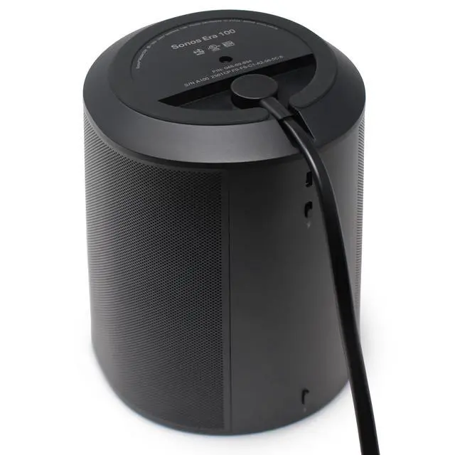Alt view image 3 of 7 - 2-Pack - Long Power Cords Compatible with Sonos Era 100 and Era 300 Speakers (12-Foot, Black)