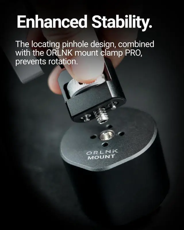 Alt view image 7 of 7 - ORLNK Tripod Adapter Mount for Starlink Mini with 1/4"-20, 3/8"-16 Threaded | Fits Quick-Release Plate, Ball Mount Clamp, Flush Installation, Lightweight Aluminum Alloy, ORLNK SM04