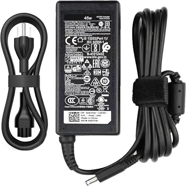 Main image of 45W (4.5 * 3.0 mm Jack 19.5V 2.31A) AC Charger Fit for DELL Inspiron 11/13/14/15/17 3000 5000 7000 Series(3583 3593 5570) Latitude E5450 XPS 13-45 Watt AC 2-in-1 Computer Power Adapter Cord