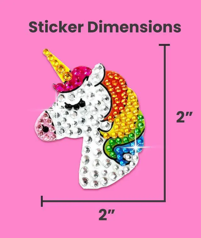 Alt view image 4 of 7 - ® Rhinestone Stickers - Magical Sticker Pack, 2 x 2 Each Unique Sparkly Cut-to-Shape for Collecting, Trading, Decorating Laptops, Phone Cases, Scrapbooks