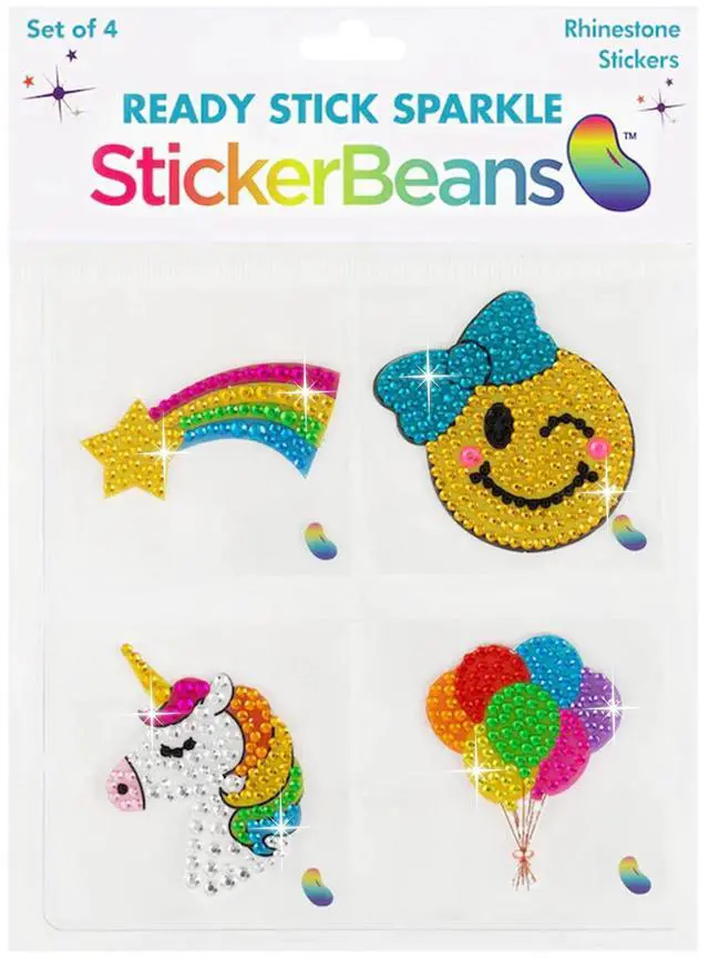 Alt view image 5 of 7 - ® Rhinestone Stickers - Magical Sticker Pack, 2 x 2 Each Unique Sparkly Cut-to-Shape for Collecting, Trading, Decorating Laptops, Phone Cases, Scrapbooks