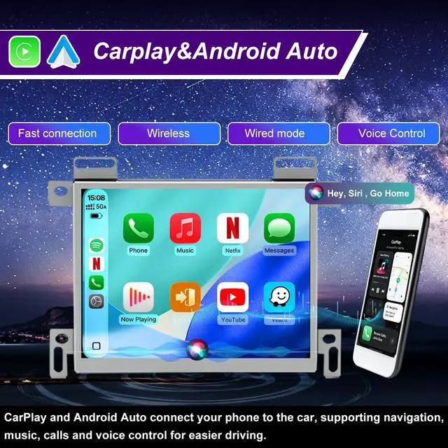 Alt view image 3 of 7 - 5GWifi Upgrade Radio for Jeep Grand Cherokee 2014-2021, Dodge RAM 1500 2500 2013-2018, Challenger 2015-2023, Gladiator Wrangler JL Touch Screen Stereo Carplay Android Auto GPS(Only Fit 8.4inch Screen)