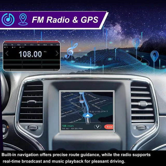 Alt view image 5 of 7 - 5GWifi Upgrade Radio for Jeep Grand Cherokee 2014-2021, Dodge RAM 1500 2500 2013-2018, Challenger 2015-2023, Gladiator Wrangler JL Touch Screen Stereo Carplay Android Auto GPS(Only Fit 8.4inch Screen)