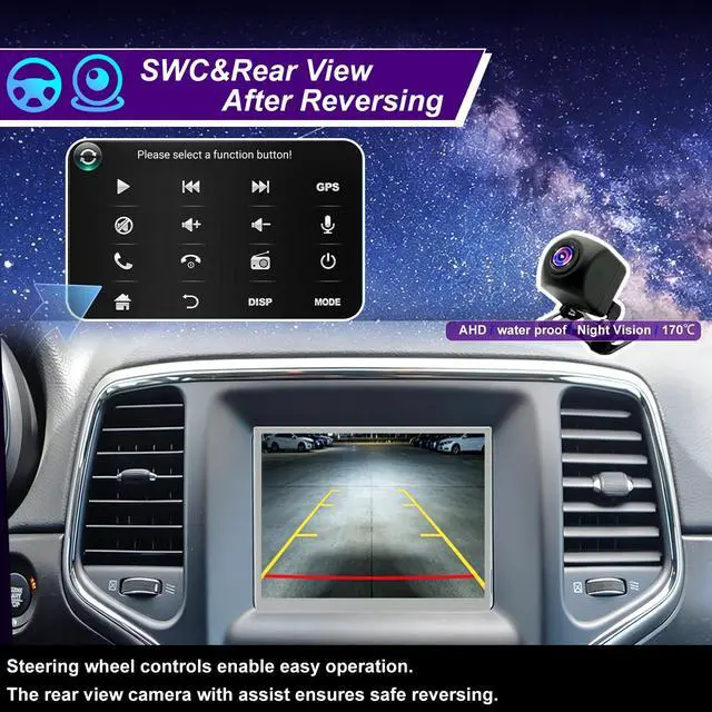 Alt view image 6 of 7 - 5GWifi Upgrade Radio for Jeep Grand Cherokee 2014-2021, Dodge RAM 1500 2500 2013-2018, Challenger 2015-2023, Gladiator Wrangler JL Touch Screen Stereo Carplay Android Auto GPS(Only Fit 8.4inch Screen)