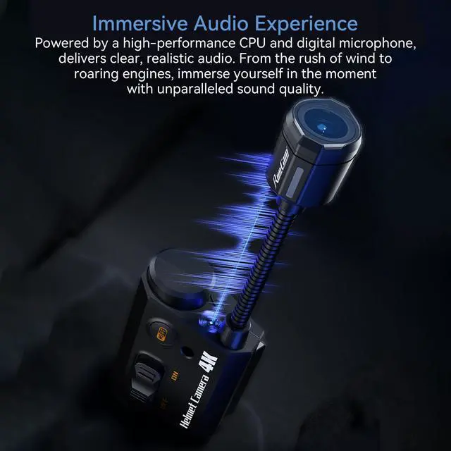 Alt view image 3 of 7 - Helmet Camera, 4K Bendable Action Camera with 6 Hours Recording with App Control for Airsoft Paintball Tactical Helmet Riding Motorcycle Bike Cycling Climbing Outdoor Sports