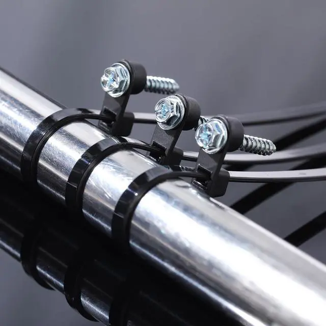 Alt view image 5 of 7 - 1000 Pcs Plastic Zip Tie with Screw Hole 7.5 Inch 50lbs Black Screw Zip Ties with Mounting Hole Multipurpose Heavy Duty for Indoor and Outdoor Use