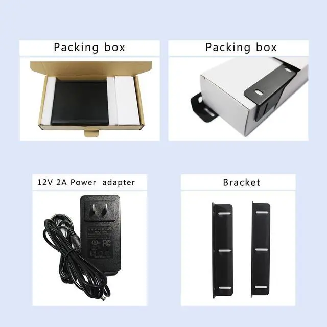 Alt view image 6 of 6 - 12.1 Inch 10 Points Touch Screen Industrial LCD Monitor 1024x768 | Supports VGA DVI Input,4:3 Aspect Ratio Display with Wall Mounting Brackets