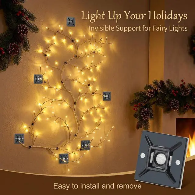 Alt view image 6 of 7 - 100 PCS 1" Adhesive Cable Tie Mounts Strong Sticky Back Nylon Wire Holders for Cable Management in Home, Office, Car & Christmas Lights (BLACK-100)