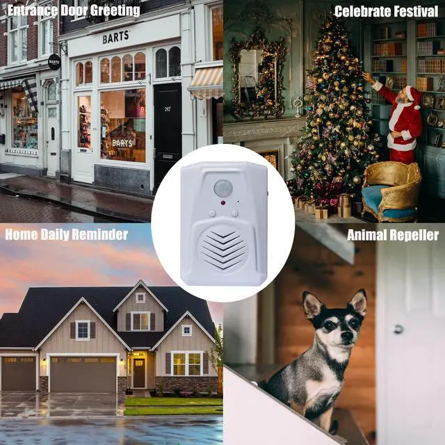 Alt view image 2 of 7 - PIR Motion Sensor Activated Sound Player Speaker with USB Cable, Download Your own MP3 Audio Files to Play Speech, Music or Sound Effects (White)