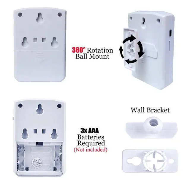 Alt view image 5 of 7 - PIR Motion Sensor Activated Sound Player Speaker with USB Cable, Download Your own MP3 Audio Files to Play Speech, Music or Sound Effects (White)