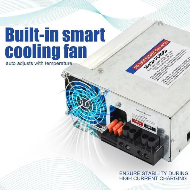 Alt view image 6 of 7 - PD9380 Power Converter replacement-9300 Series Converter,80Amp 120V to 12V RV Converter Charger for RV Camper Caravans Trailer Battery,1300W