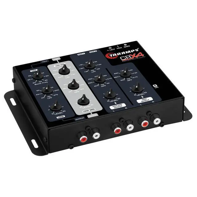 Alt view image 2 of 7 - Taramps Crx4 Electronic 4 Way Crossover Rca Channels 8 Volts Rms Car Audio Processor Stereo Equalizer Great for Low/High with Bass Boost, Compact Size