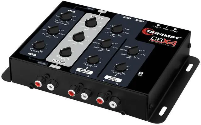 Alt view image 3 of 7 - Taramps Crx4 Electronic 4 Way Crossover Rca Channels 8 Volts Rms Car Audio Processor Stereo Equalizer Great for Low/High with Bass Boost, Compact Size