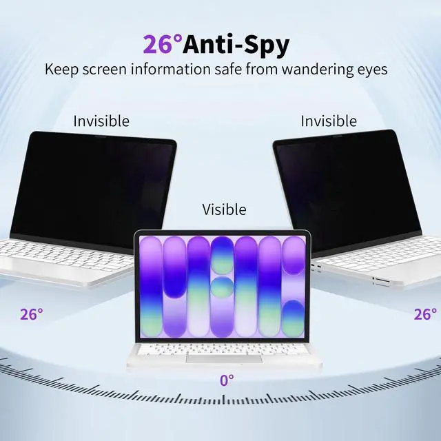 Alt view image 2 of 7 - 2 Pack Privacy Screen Protector for MacBook Neo 13-Inch A18 Pro | Matte Anti Glare PET Film Blue Light Filter, Laptop Privacy Screen Shield for Mac Neo, Reduces Eye Strain,Bubble-Free Install