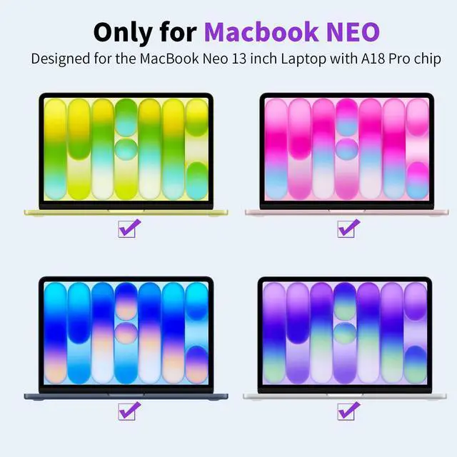 Alt view image 7 of 7 - 2 Pack Privacy Screen Protector for MacBook Neo 13-Inch A18 Pro | Matte Anti Glare PET Film Blue Light Filter, Laptop Privacy Screen Shield for Mac Neo, Reduces Eye Strain,Bubble-Free Install