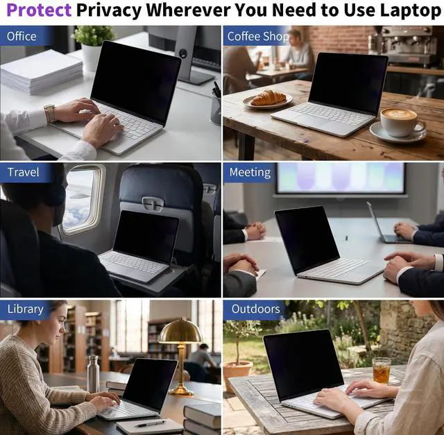 Alt view image 6 of 7 - 2 Pack Privacy Screen Protector for MacBook Neo 13-Inch A18 Pro | Matte Anti Glare PET Film Blue Light Filter, Laptop Privacy Screen Shield for Mac Neo, Reduces Eye Strain,Bubble-Free Install