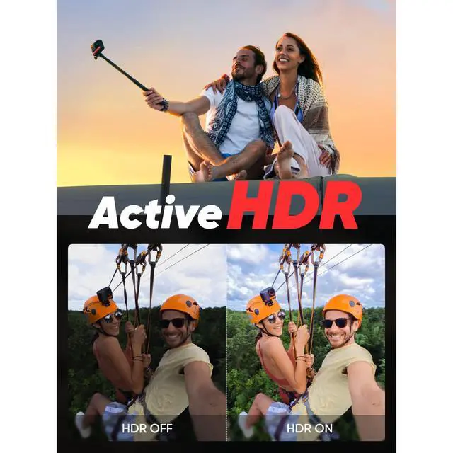 Alt view image 4 of 7 - ONE RS 4K Edition Waterproof 4K 60fps Action Camera with FlowSate Stabilization, 48MP Photo, Active HDR, AI Editing