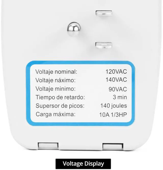 Alt view image 4 of 7 - Voltage Protector 2-Pack for Major Appliances, 120V 1400W, Surge & Voltage Fluctuation Protection for Air Conditioners, TV/PC, Freezers