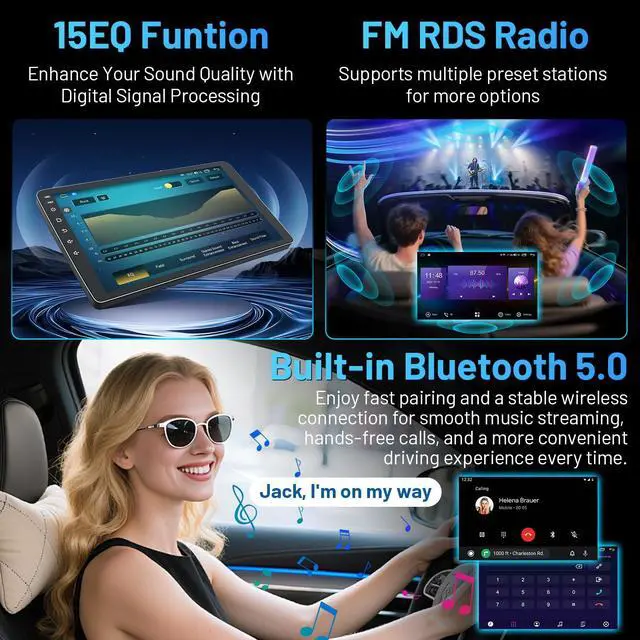Alt view image 7 of 7 - 5GWi-Fi Car Radio Stereo for Jeep Patriot Compass 2010-2016: 1280 * 800HD (Online Upgrade OTA System) Built-in Carplay Andriod Auto, FM Bluetooth5.0 with GPS Navigation Backup Camera&SWC 2+32G