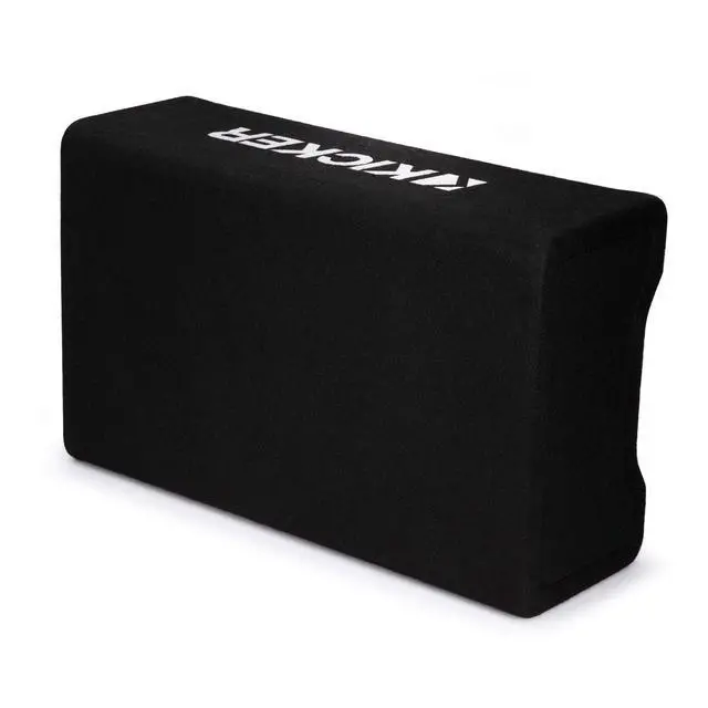 Alt view image 2 of 7 - 48CDF124 Comp 12" Subwoofer in Down Firing Enclosure, 4-Ohm | Loaded ported box design, space-saving behind-seat truck fit, protected downward woofer, deep bass output, easy install
