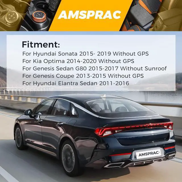Alt view image 3 of 7 - Shark Fin Antenna Cover,Car Antenna Caps fit for Kia Optima 2014-2020,Sonata 2015 2016 2018 2019,Genesis Sedan G80 2015-2017,Genesis Coupe 2013-2015,Elantra Sedan 2011-2016,(Not Sport) White