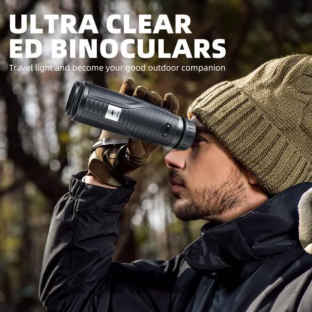 Alt view image 2 of 7 - Premium ED HD Binoculars 8x42 for Adults, Waterproof & Fogproof with Magnesium Alloy Body, BAK4 Prism - High Power Binoculars for Bird Watching, Hunting, Travel & Outdoor Sports, Compact
