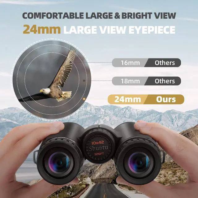 Alt view image 3 of 7 - Premium ED HD Binoculars 8x42 for Adults, Waterproof & Fogproof with Magnesium Alloy Body, BAK4 Prism - High Power Binoculars for Bird Watching, Hunting, Travel & Outdoor Sports, Compact