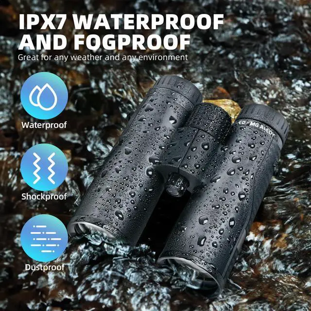 Alt view image 5 of 7 - Premium ED HD Binoculars 8x42 for Adults, Waterproof & Fogproof with Magnesium Alloy Body, BAK4 Prism - High Power Binoculars for Bird Watching, Hunting, Travel & Outdoor Sports, Compact