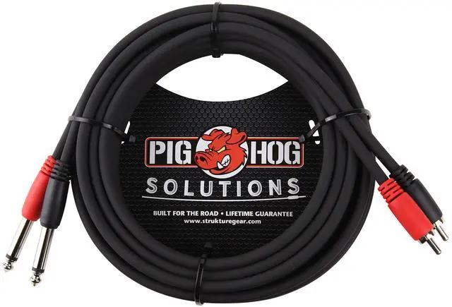 Main image of PD-R1415 Dual RCA (Male) to Dual 1/4" Mono (Male) Cable, 15 Feet