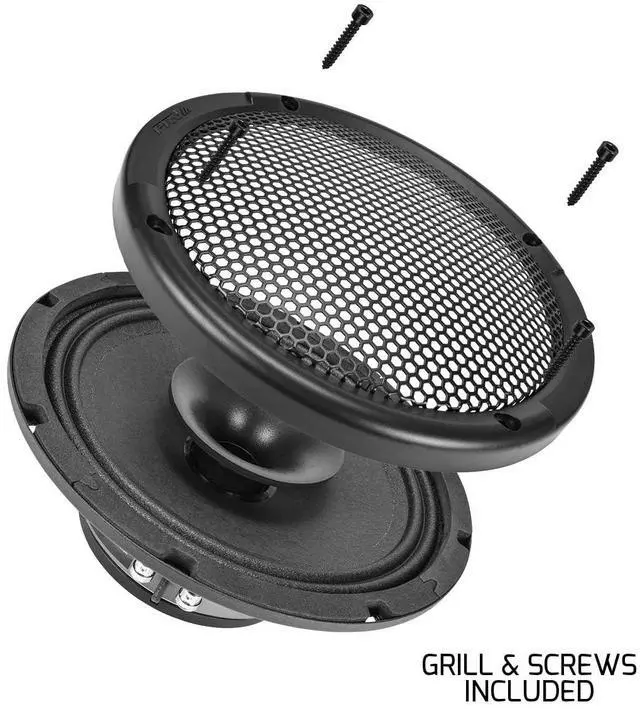 Alt view image 3 of 5 - 8" Shallow Coaxial Car Audio Speaker 2X 8CX380-4 Slim Loudspeaker with Built-in Tweeter Driver and Grill Included 380 Watts 4 Ohm (2 Speakers) Bundle