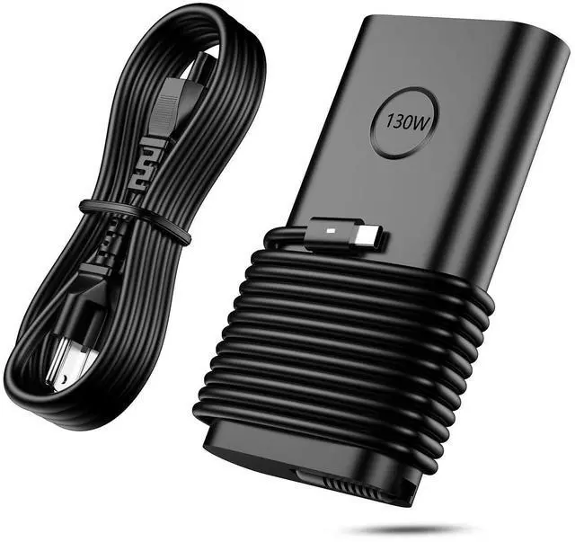 Main image of 130W USB C Laptop Charger Compatible with Dell XPS/Precision/Latitude | for Dell XPS 15 17 9575 9500 9700, Precision 5530 5550 5560 5750 5760, Latitude 7410 7310 9410 9510, 10FT Type C Power Cord